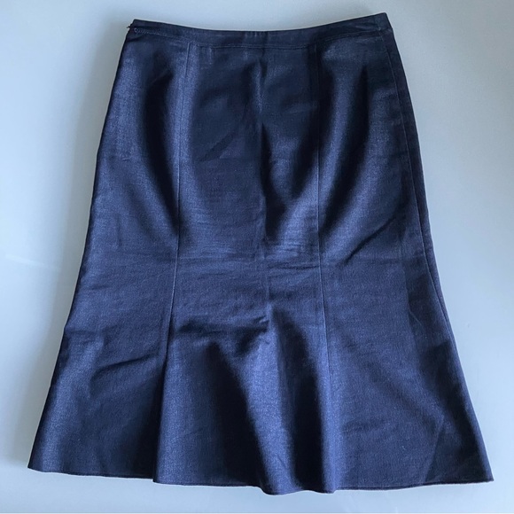 90s Tahari Midi Denim Skirt - Picture 3 of 6